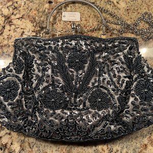 Southern Sparkle - Gun Metal Beaded Purse